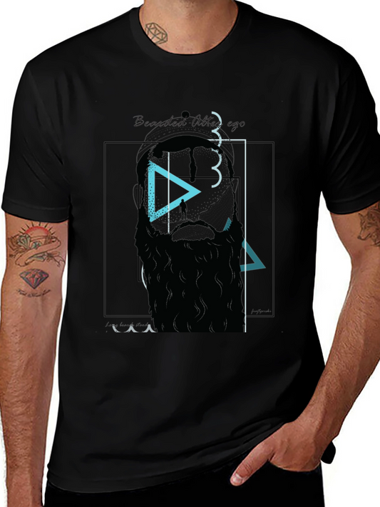 Bearded Artistic T-Shirt - Black