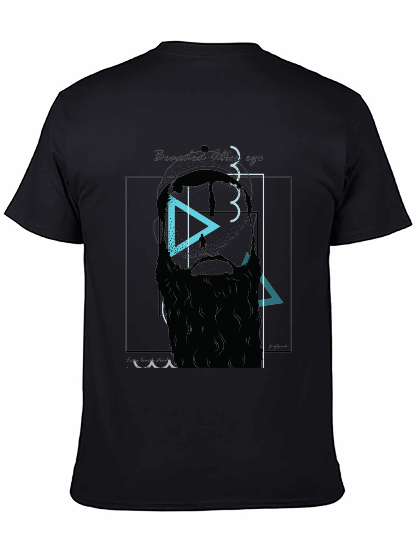 Bearded Artistic T-Shirt - Black