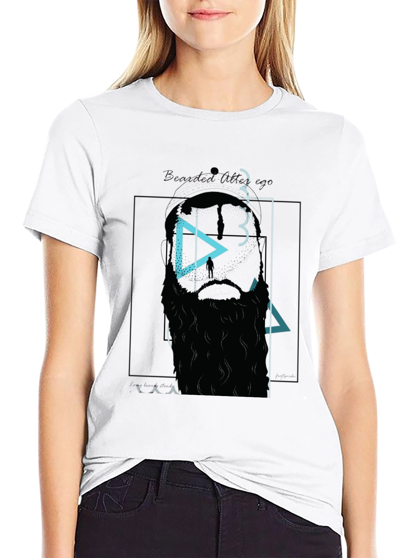 Bearded Artistic T-Shirt - Black