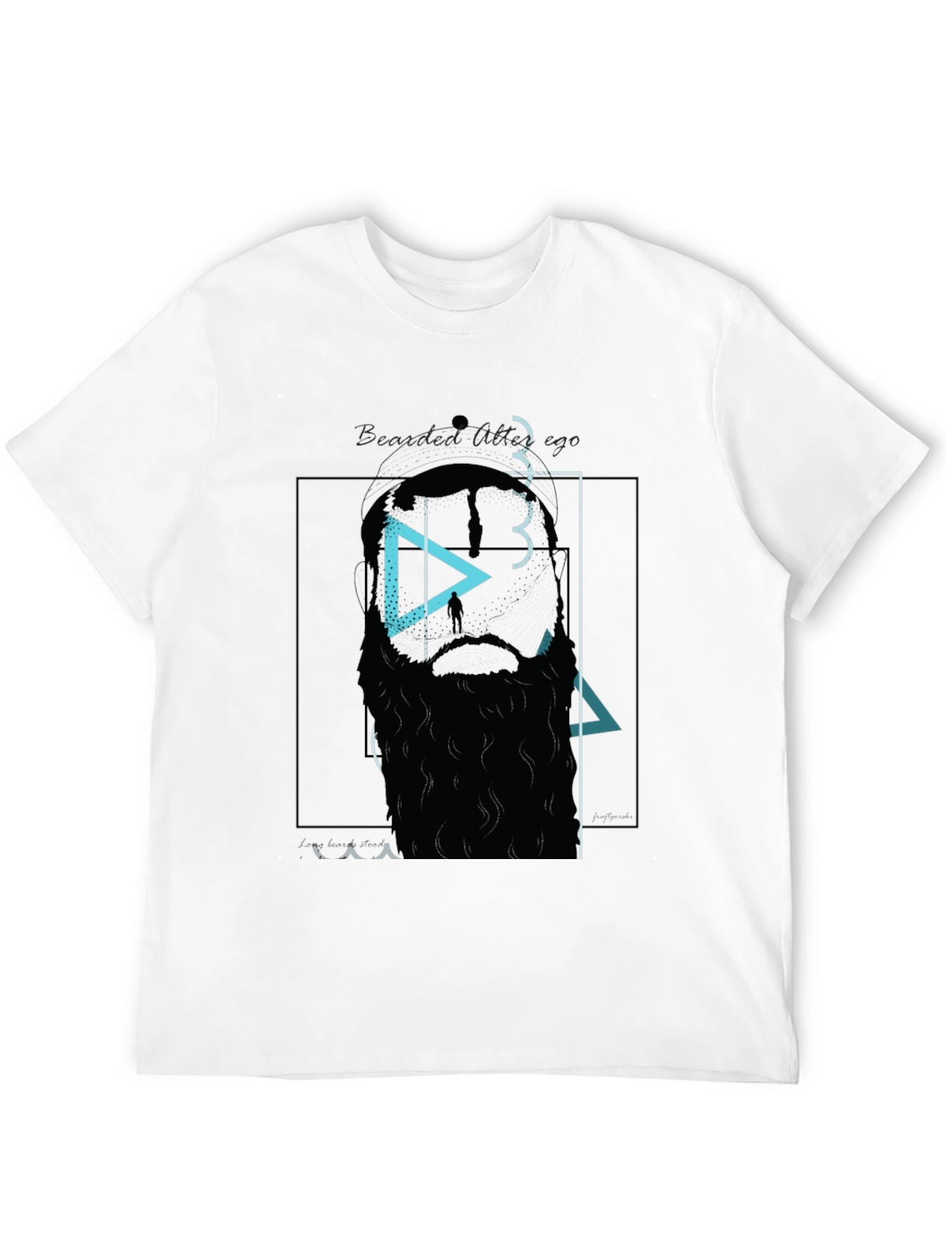 Bearded Artistic T-Shirt - Black