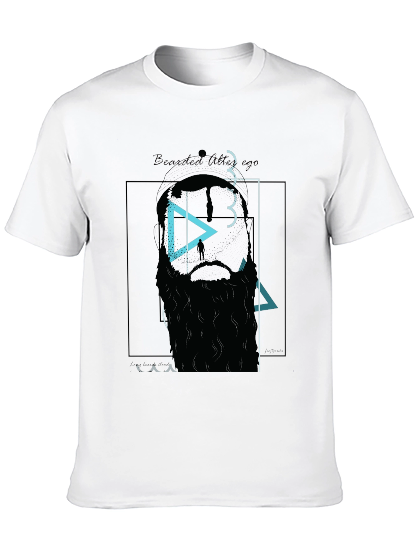 Bearded Artistic T-Shirt - Black