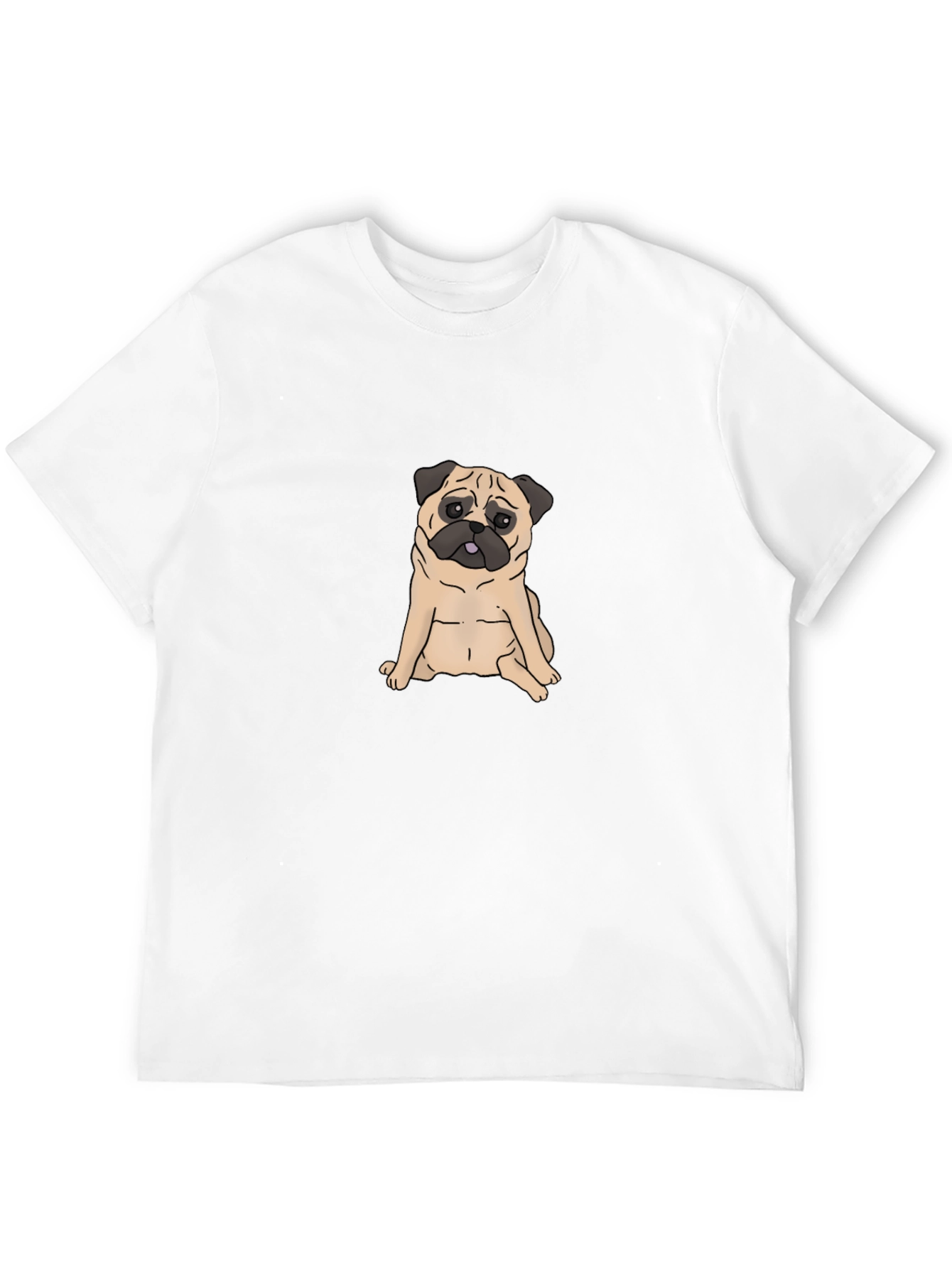 Pug Graphic Black T-Shirt - Cute Dog Tee