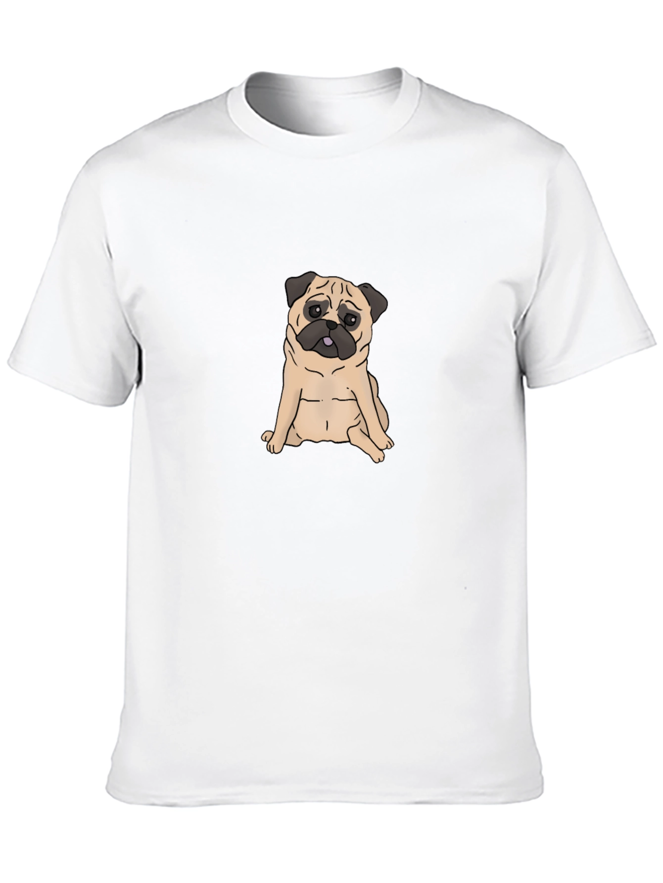 Pug Graphic Black T-Shirt - Cute Dog Tee