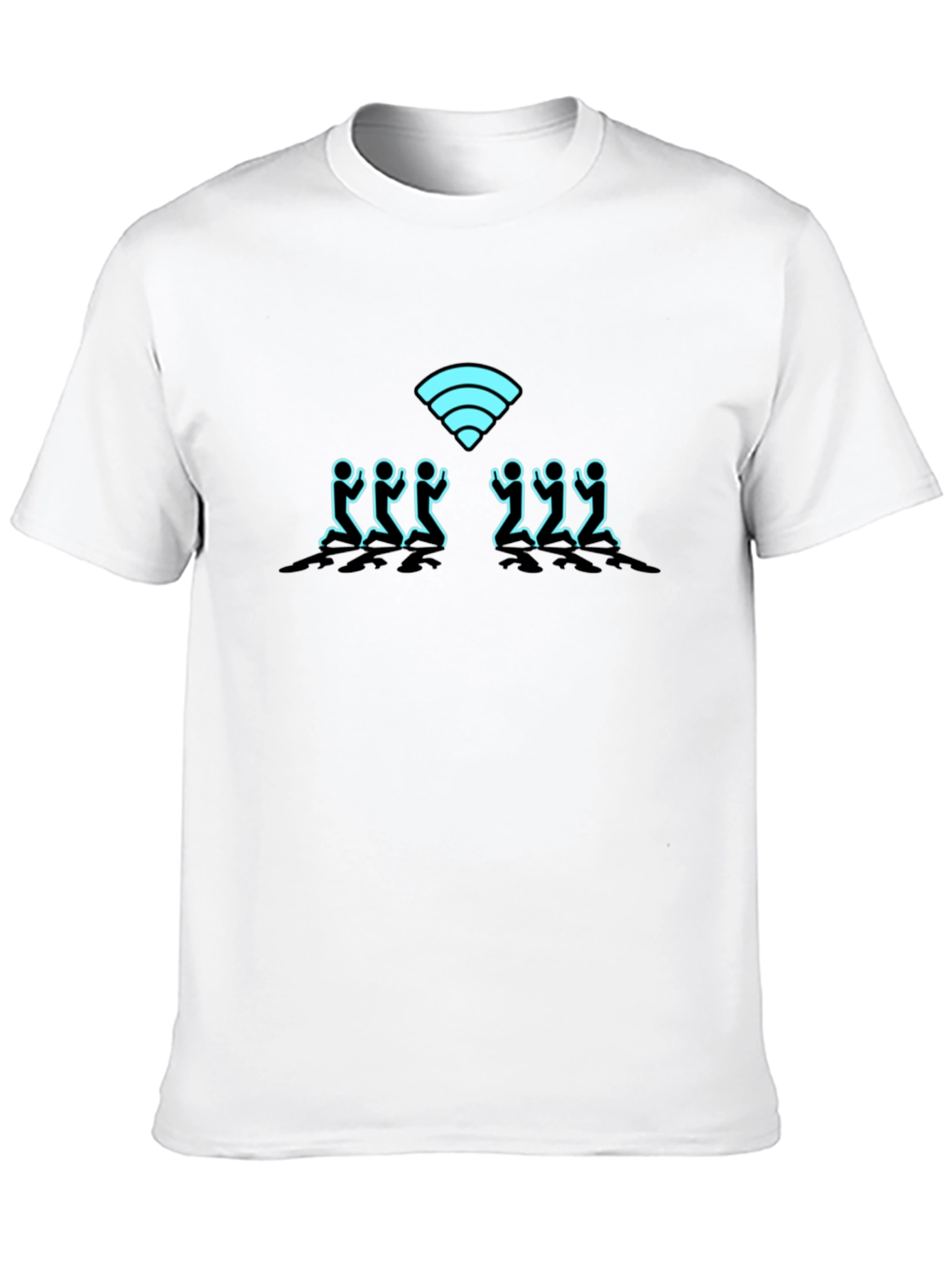 Pray for WiFi Black Graphic Tee