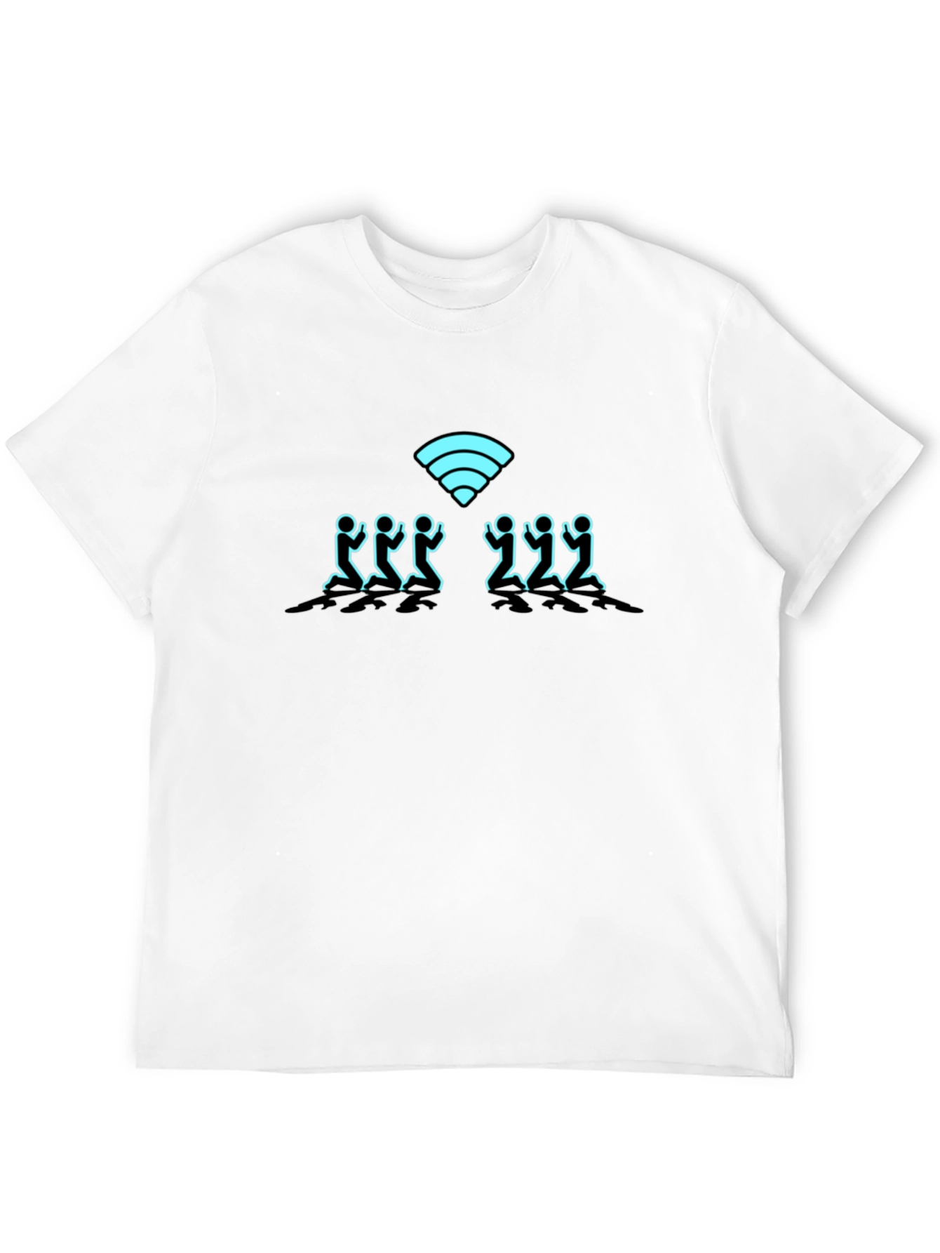 Pray for WiFi Black Graphic Tee