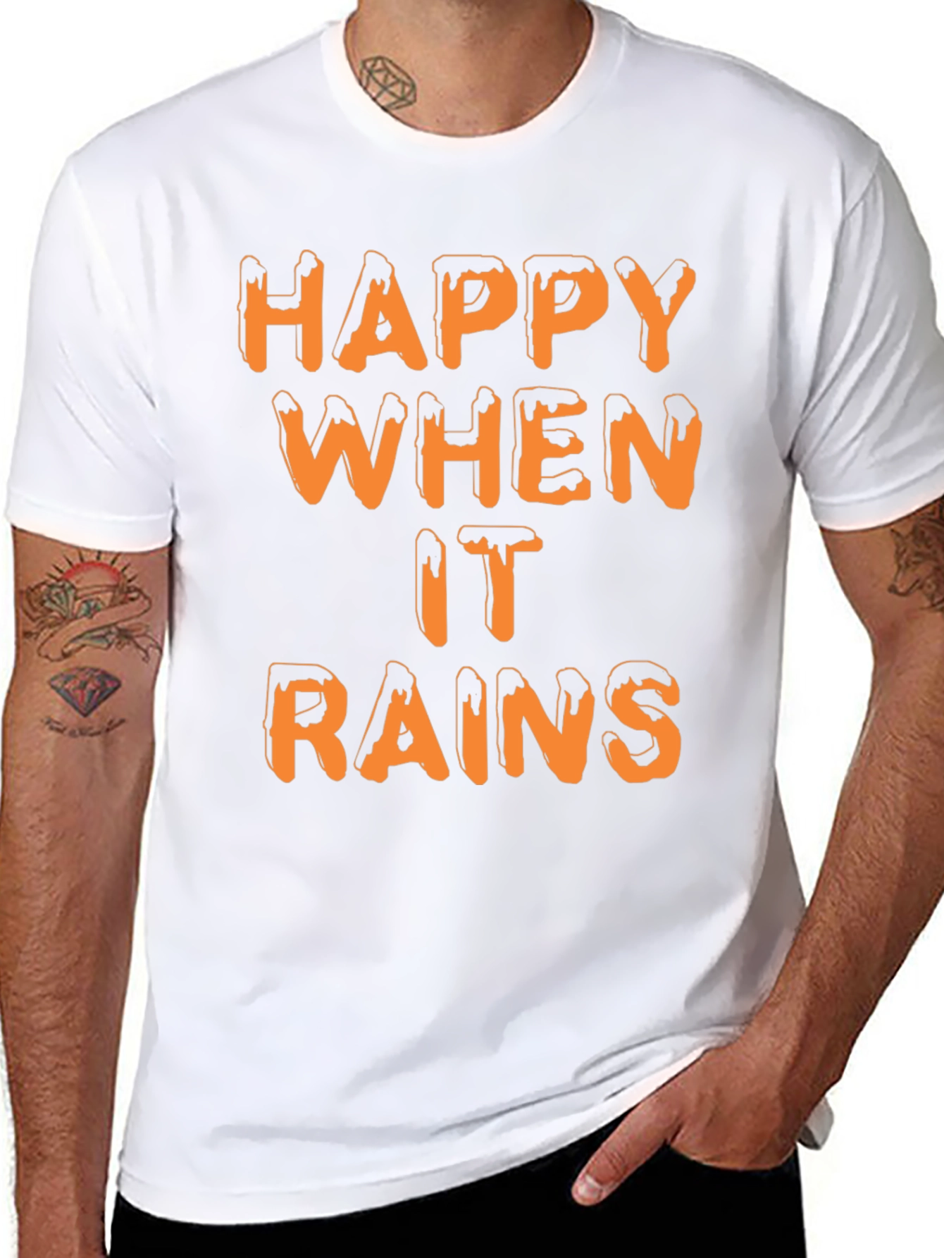 Happy When it Rains T-Shirt | Novelty Graphic Tee