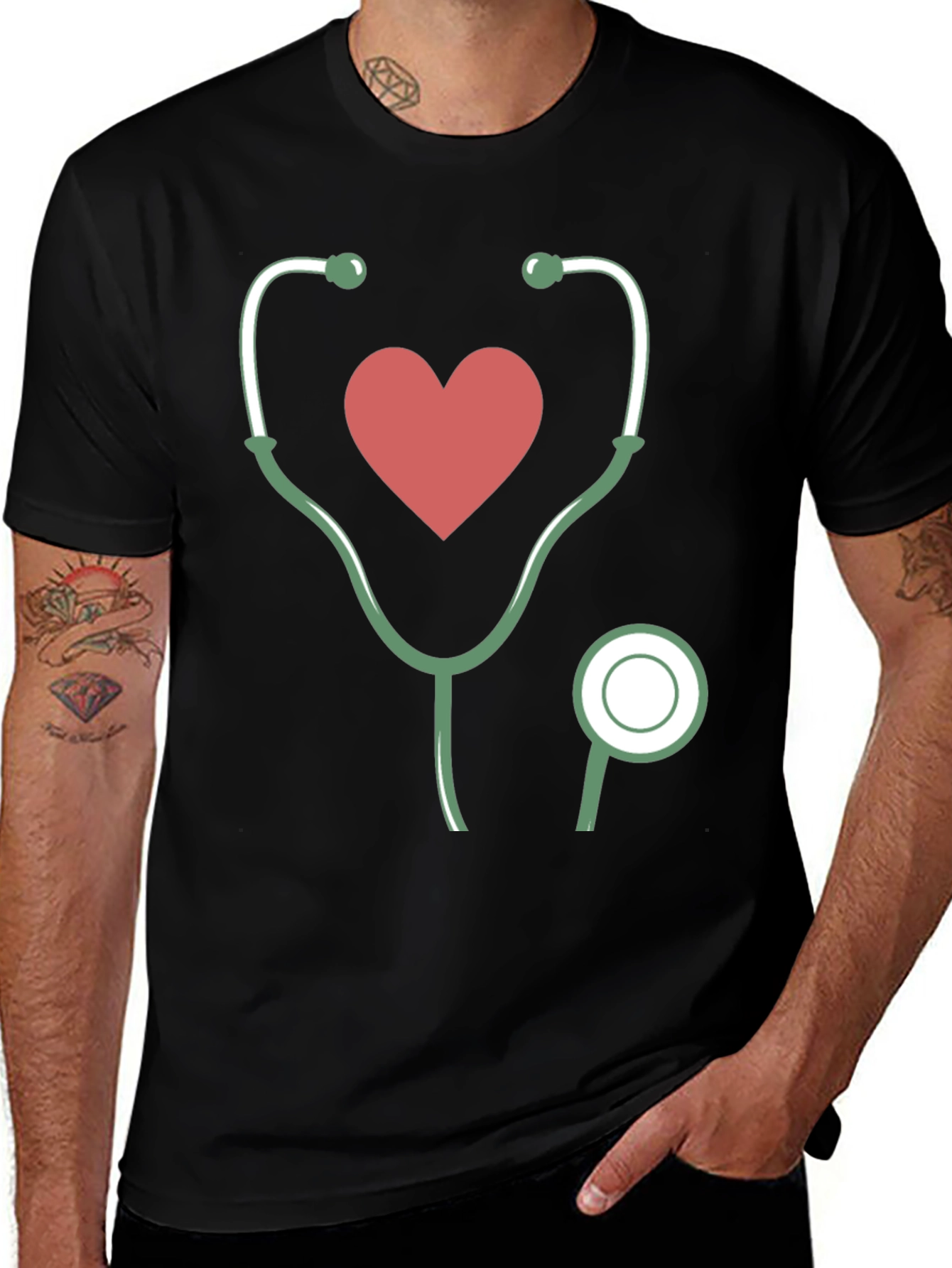Heartbeat Stethoscope Graphic Tee