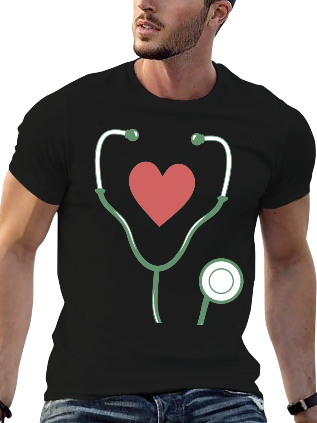 Heartbeat Stethoscope Graphic Tee