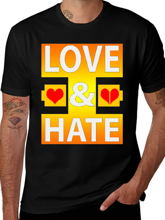 Love & Hate Graphic T-Shirt - Bold Statement Tee