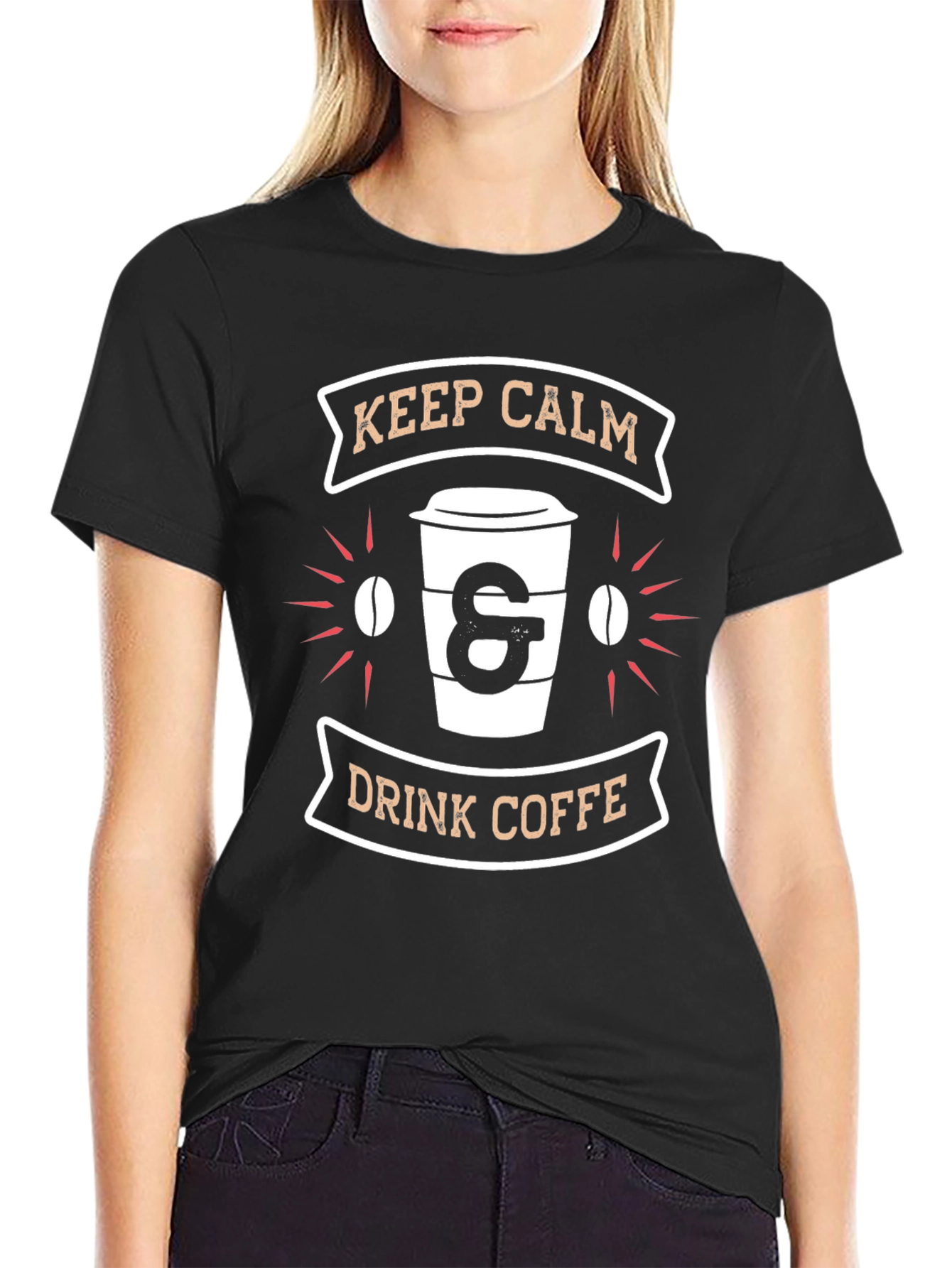 Keep Calm & Drink Coffee Graphic T-Shirt
