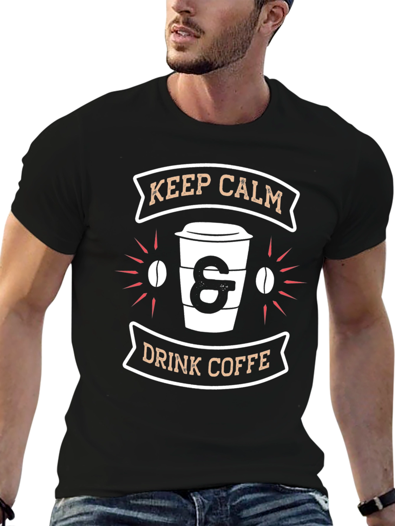 Keep Calm & Drink Coffee Graphic T-Shirt