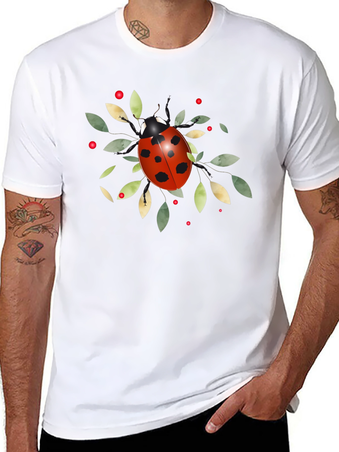 Ladybug Graphic Tee - Nature Inspired Casual Wear