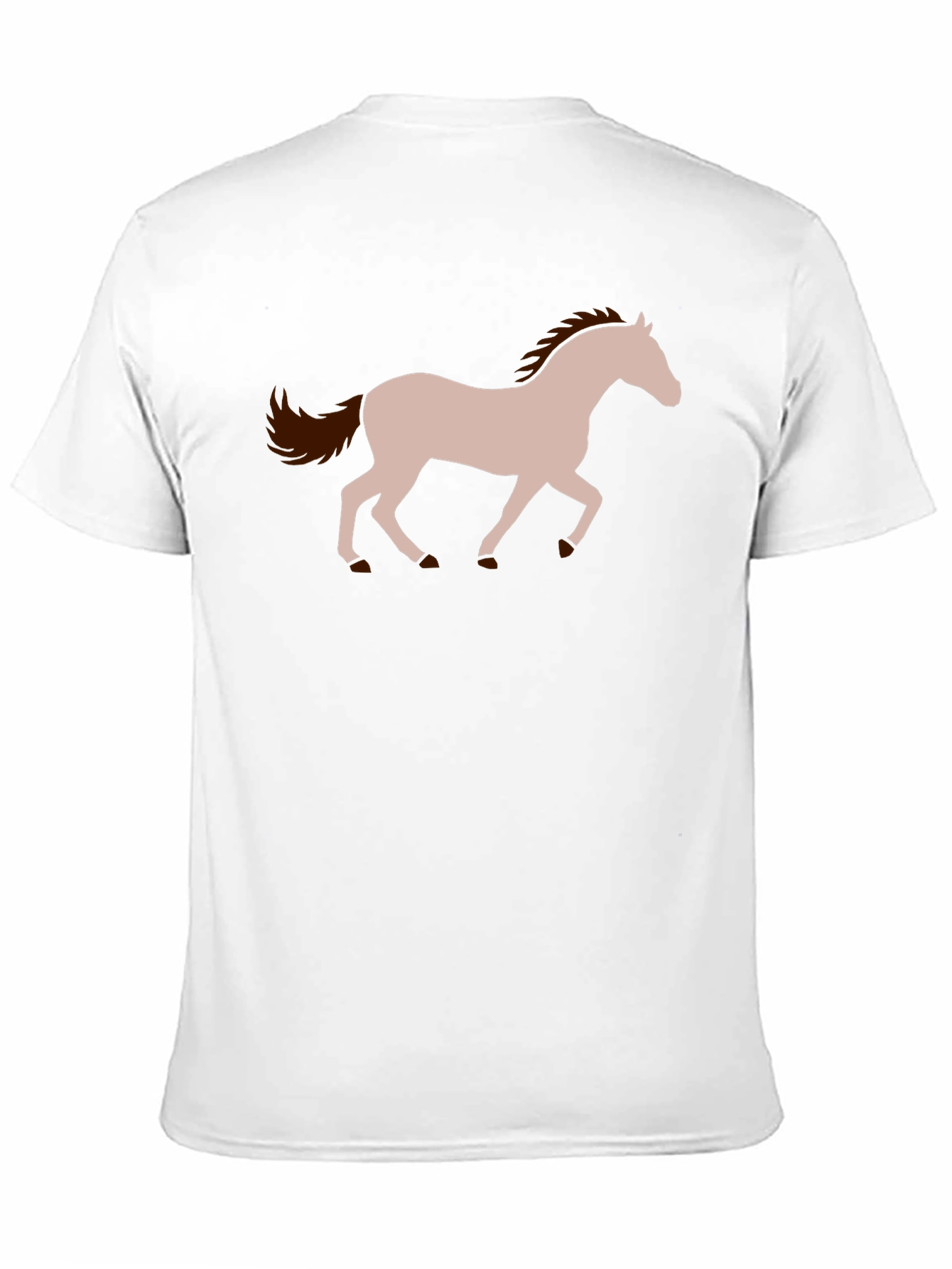 Black T-Shirt with Running Horse Graphic