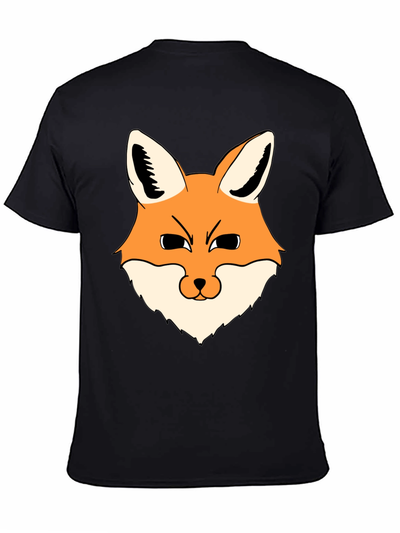 Fox Graphic Black T-Shirt - Mens Casual Wear
