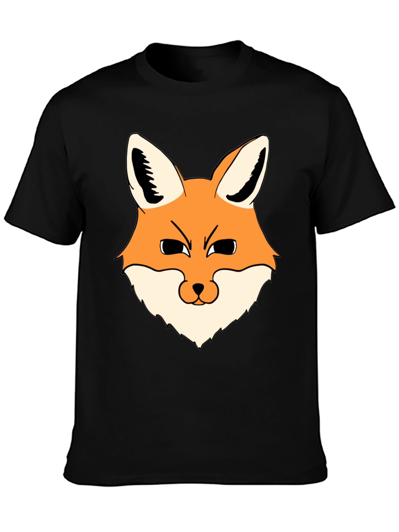 Fox Graphic Black T-Shirt - Mens Casual Wear