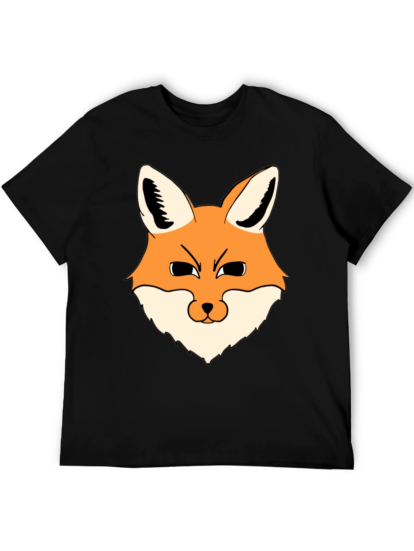 Fox Graphic Black T-Shirt - Mens Casual Wear
