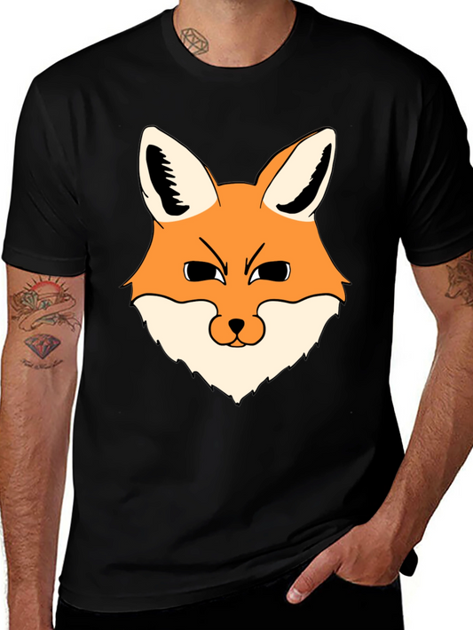 Fox Graphic Black T-Shirt - Mens Casual Wear