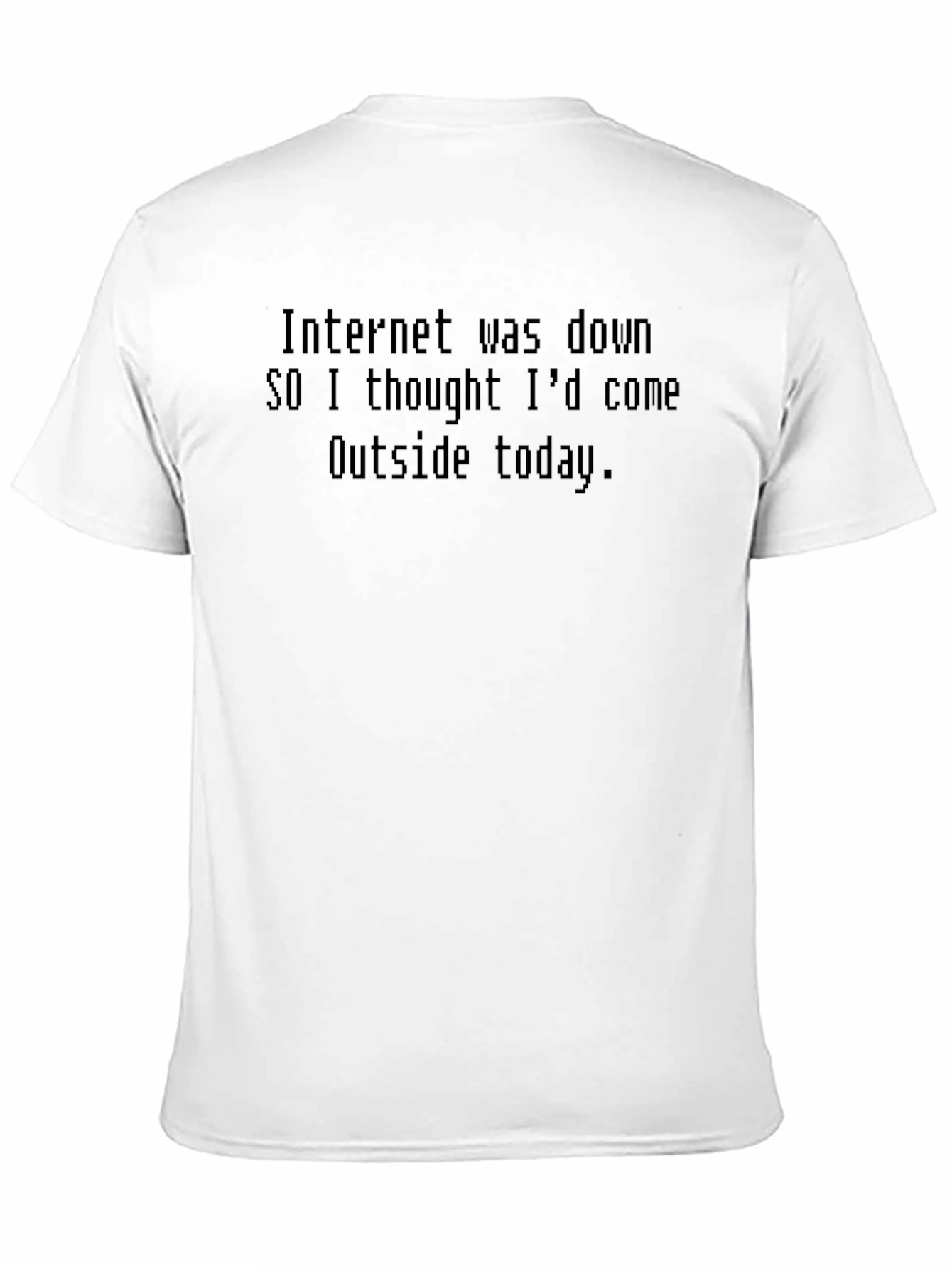Funny Internet Down Black T-Shirt