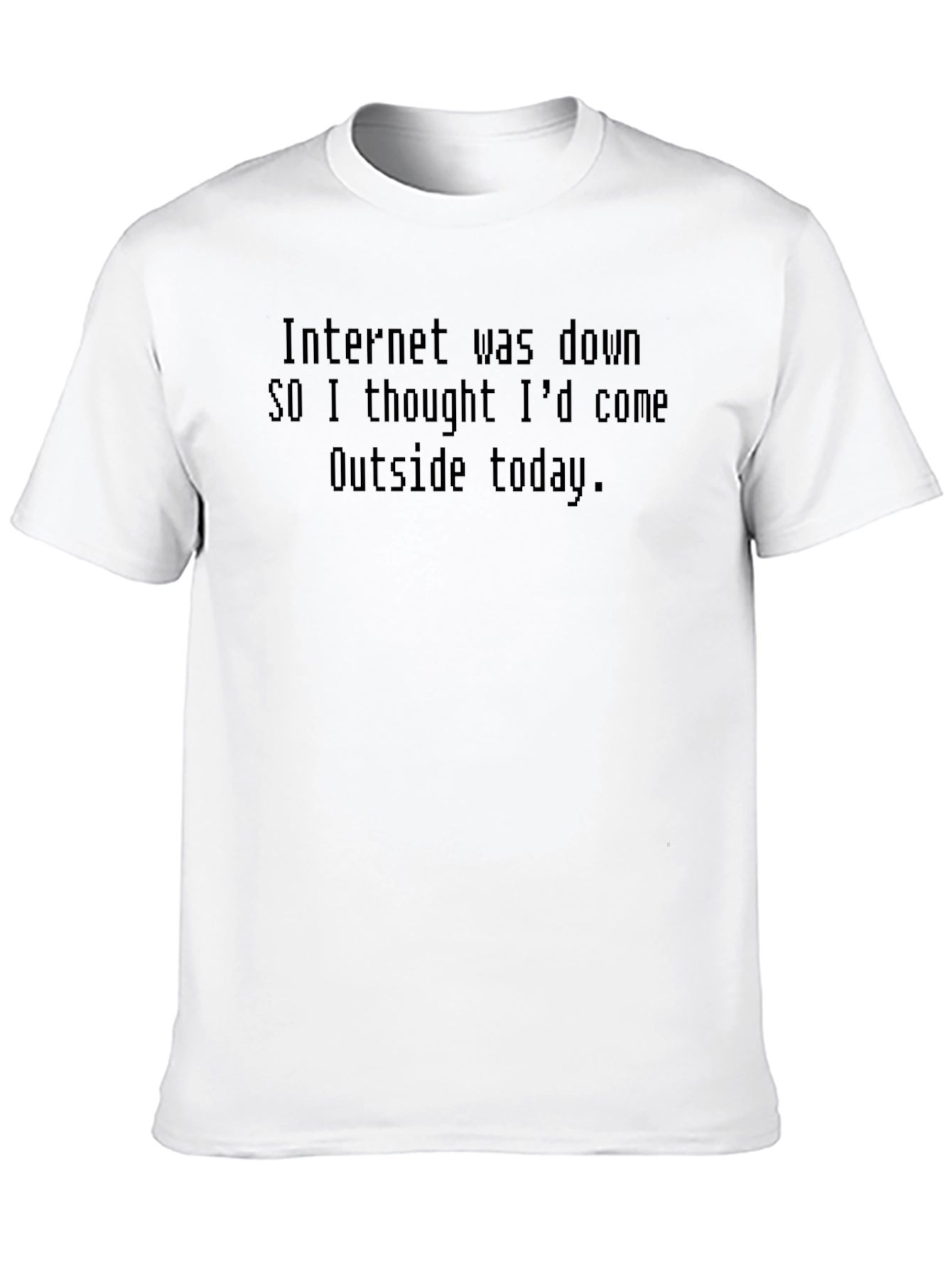 Funny Internet Down Black T-Shirt