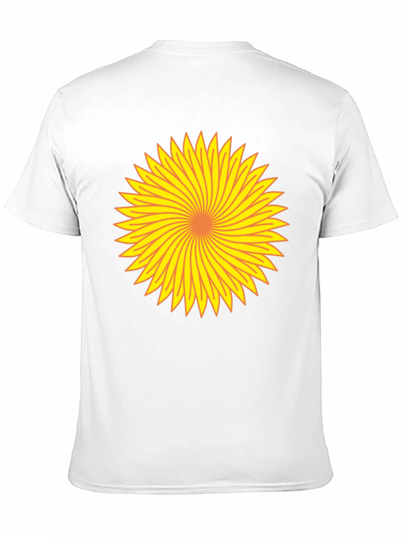Vibrant Sunflower Graphic Tee - Black Cotton Comfort