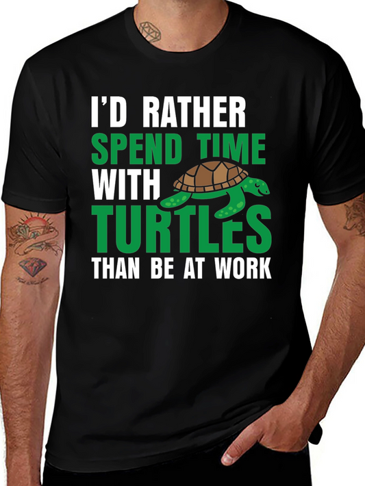 Id Rather Spend Time With Turtles Graphic Tee