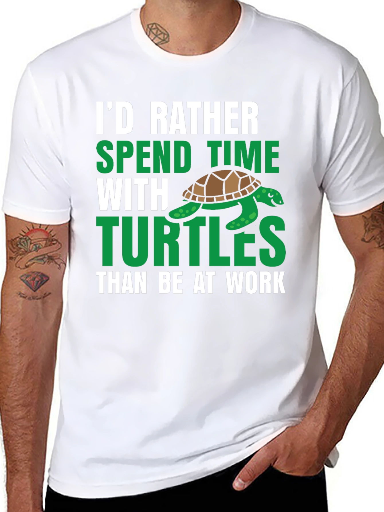 Id Rather Spend Time With Turtles Graphic Tee