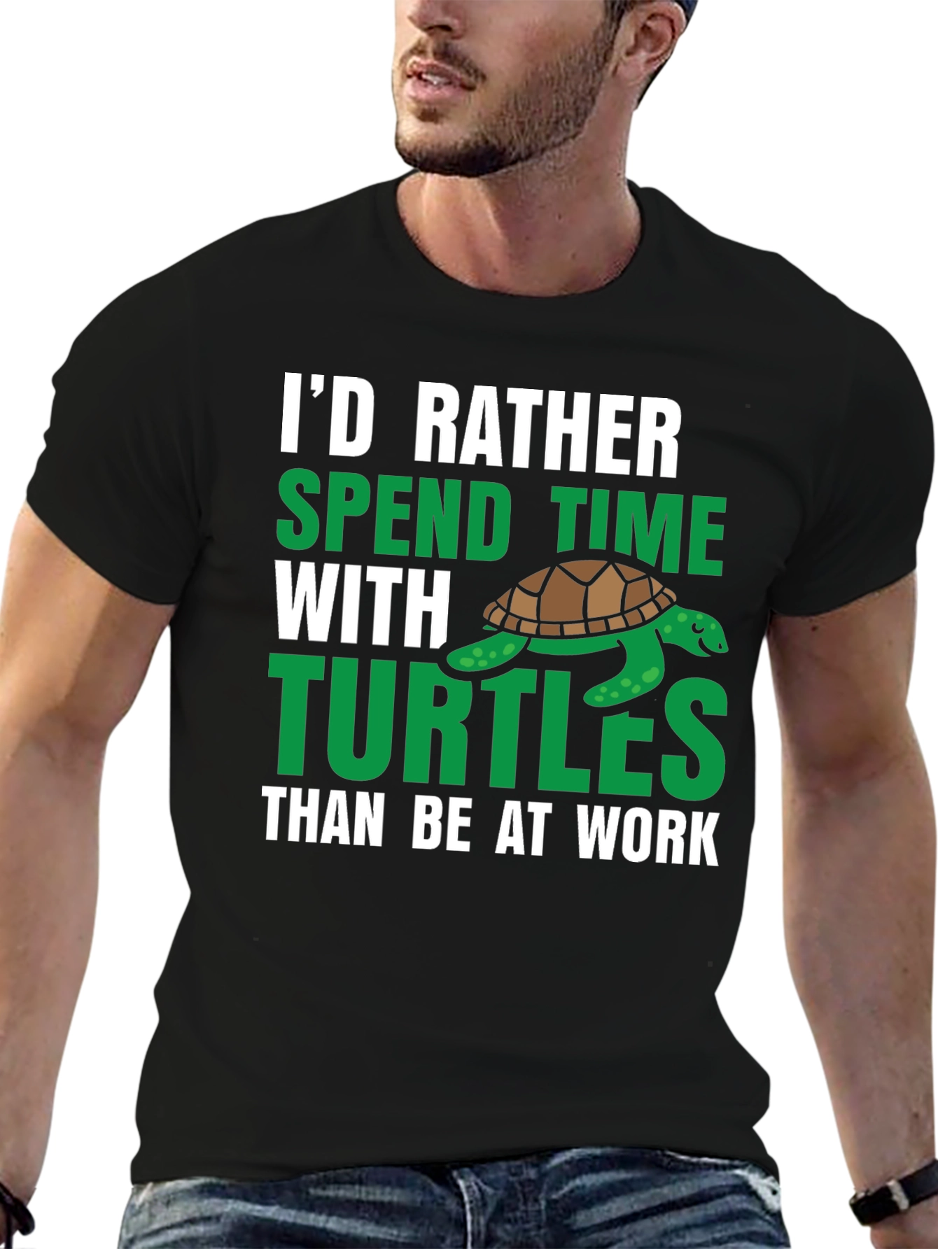 Id Rather Spend Time With Turtles Graphic Tee