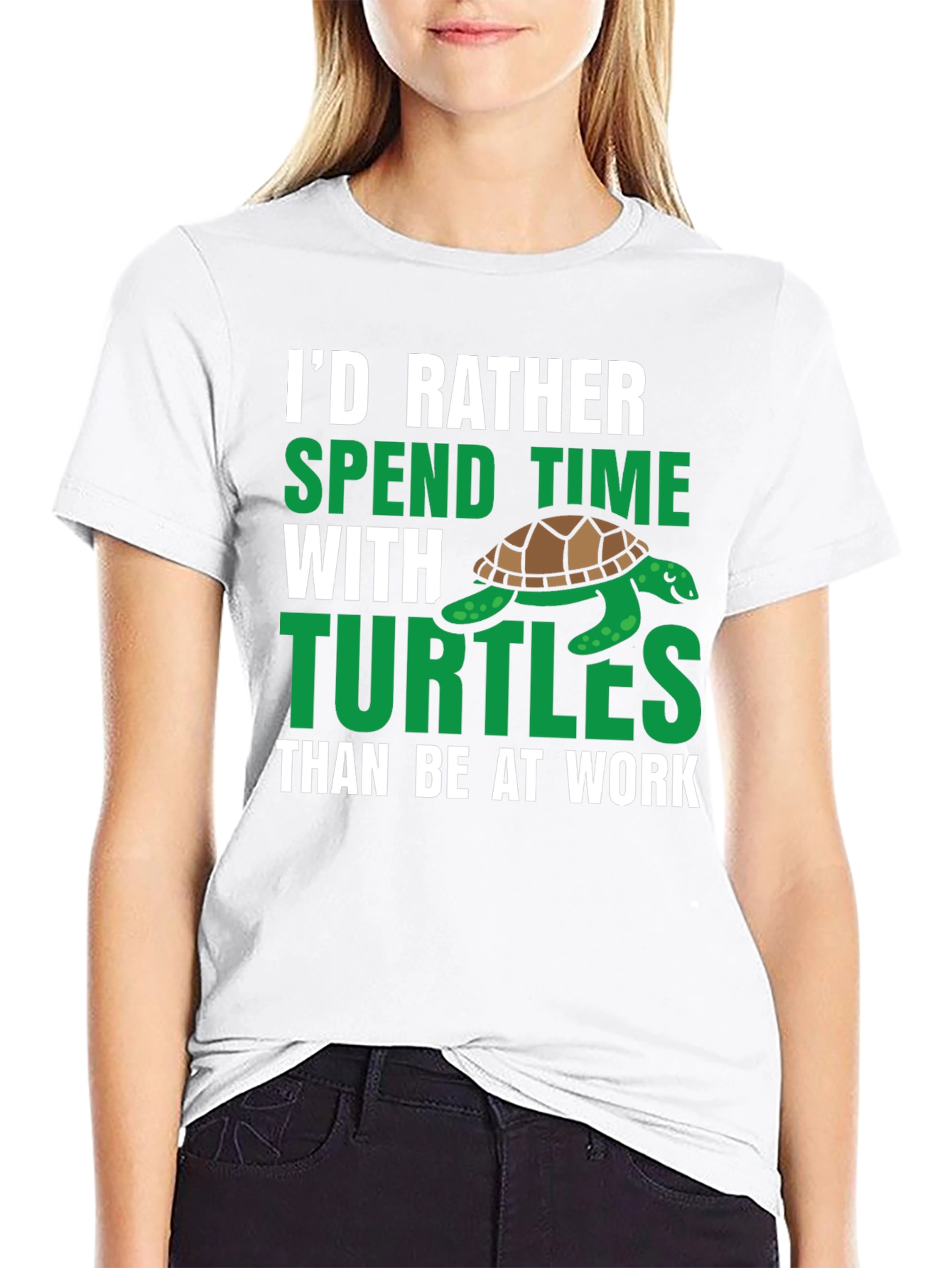 Id Rather Spend Time With Turtles Graphic Tee
