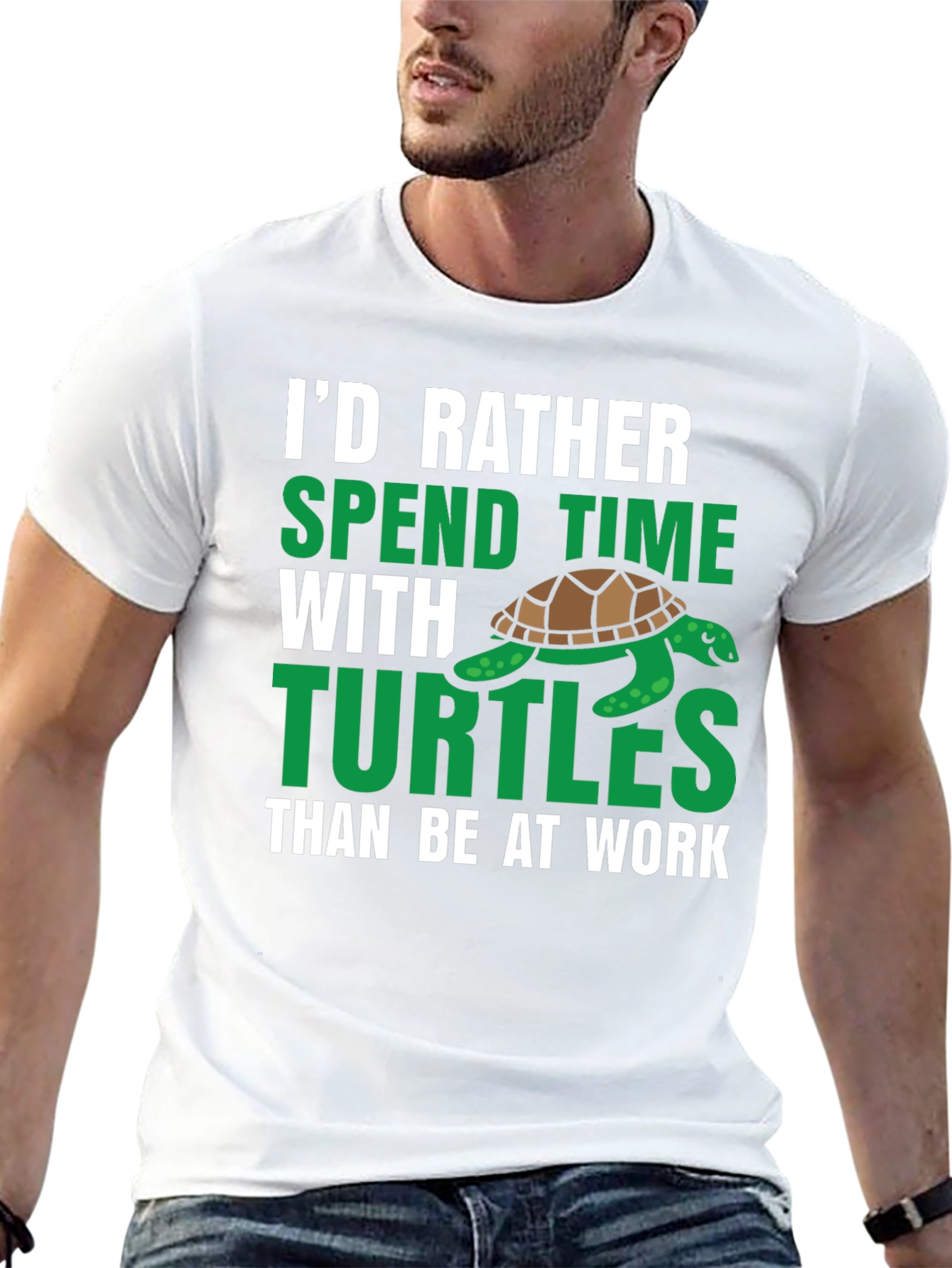 Id Rather Spend Time With Turtles Graphic Tee