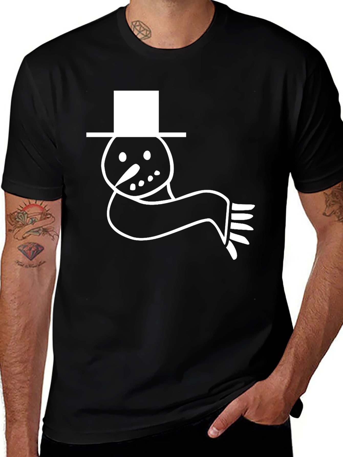 Snowman Graphic Tee - Winter Holiday T-Shirt