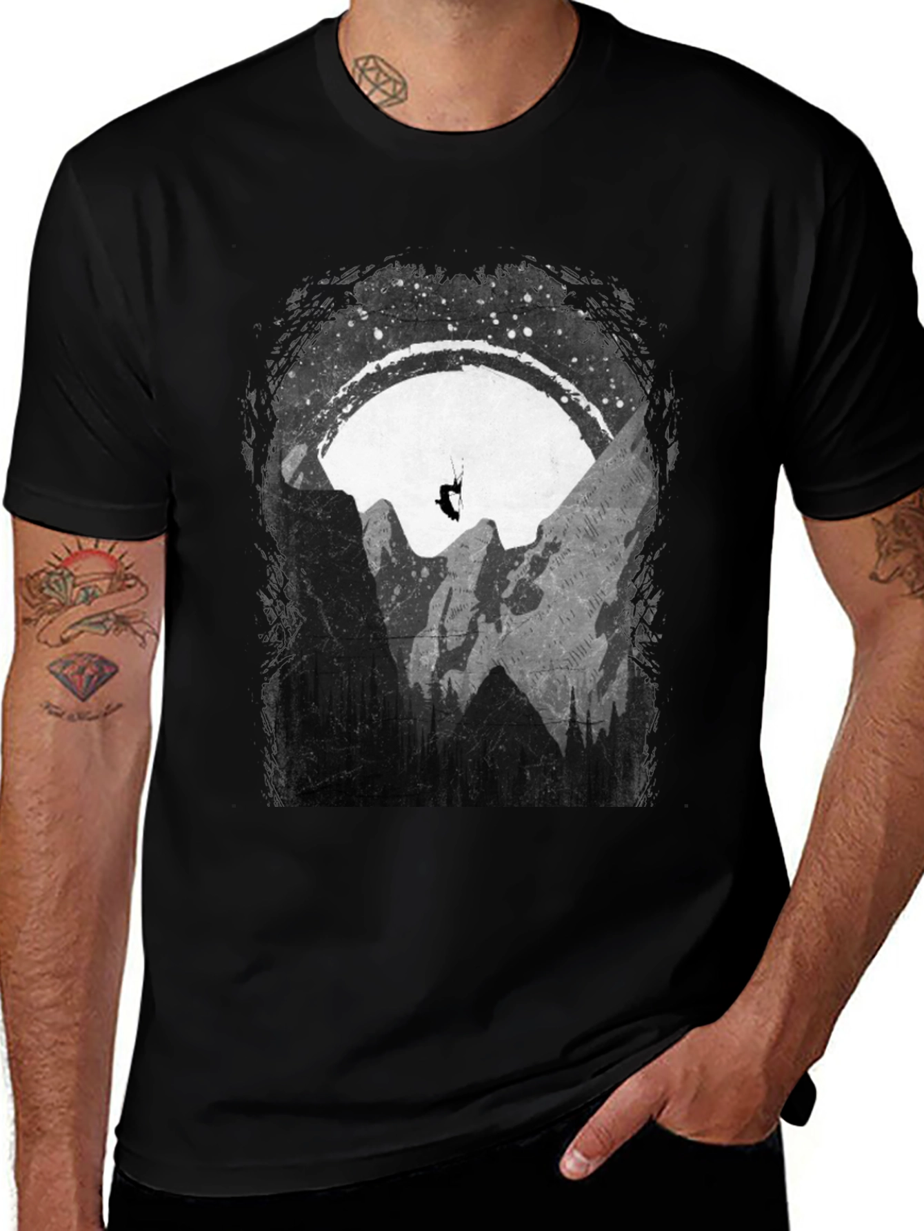 Mountain Paragliding Graphic T-Shirt - Adventure Ready!