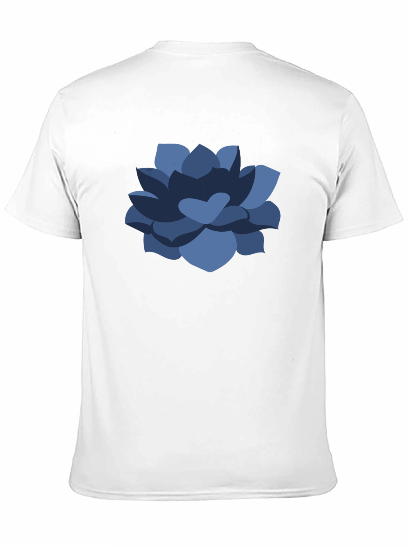 Blue Succulent Graphic Tee - Casual Comfort