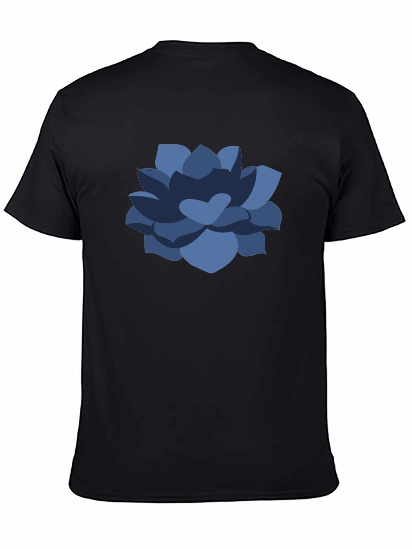 Blue Succulent Graphic Tee - Casual Comfort