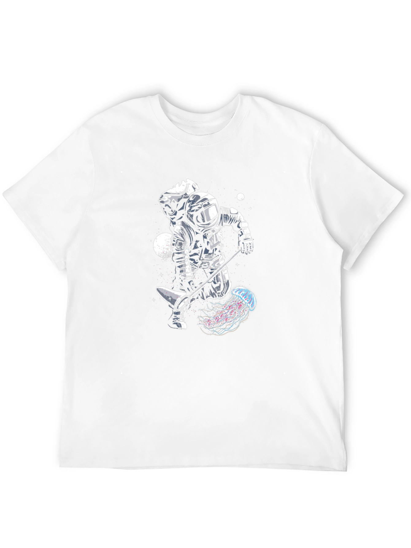Astronaut Jellyfish Graphic Tee - Cool Space Design
