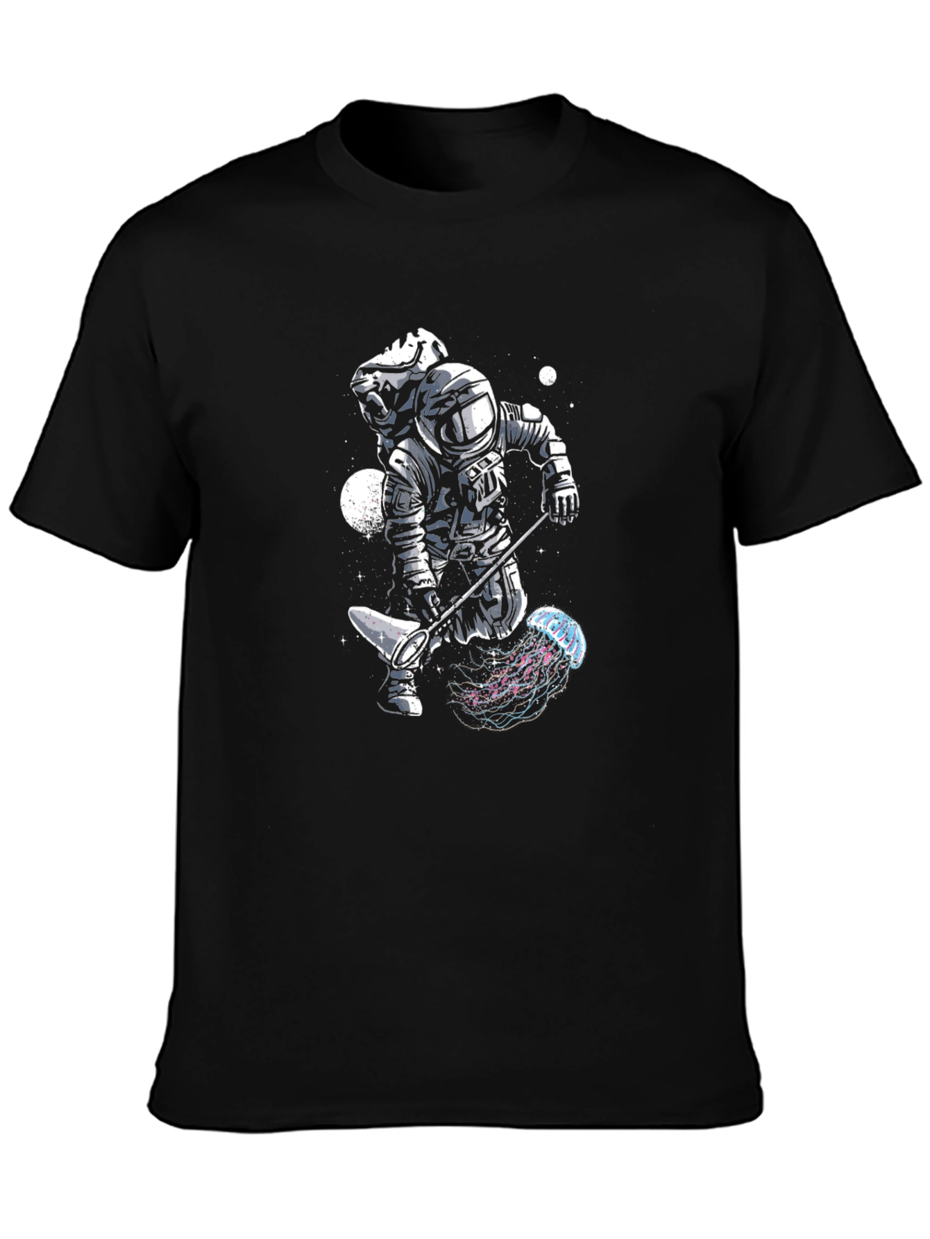 Astronaut Jellyfish Graphic Tee - Cool Space Design