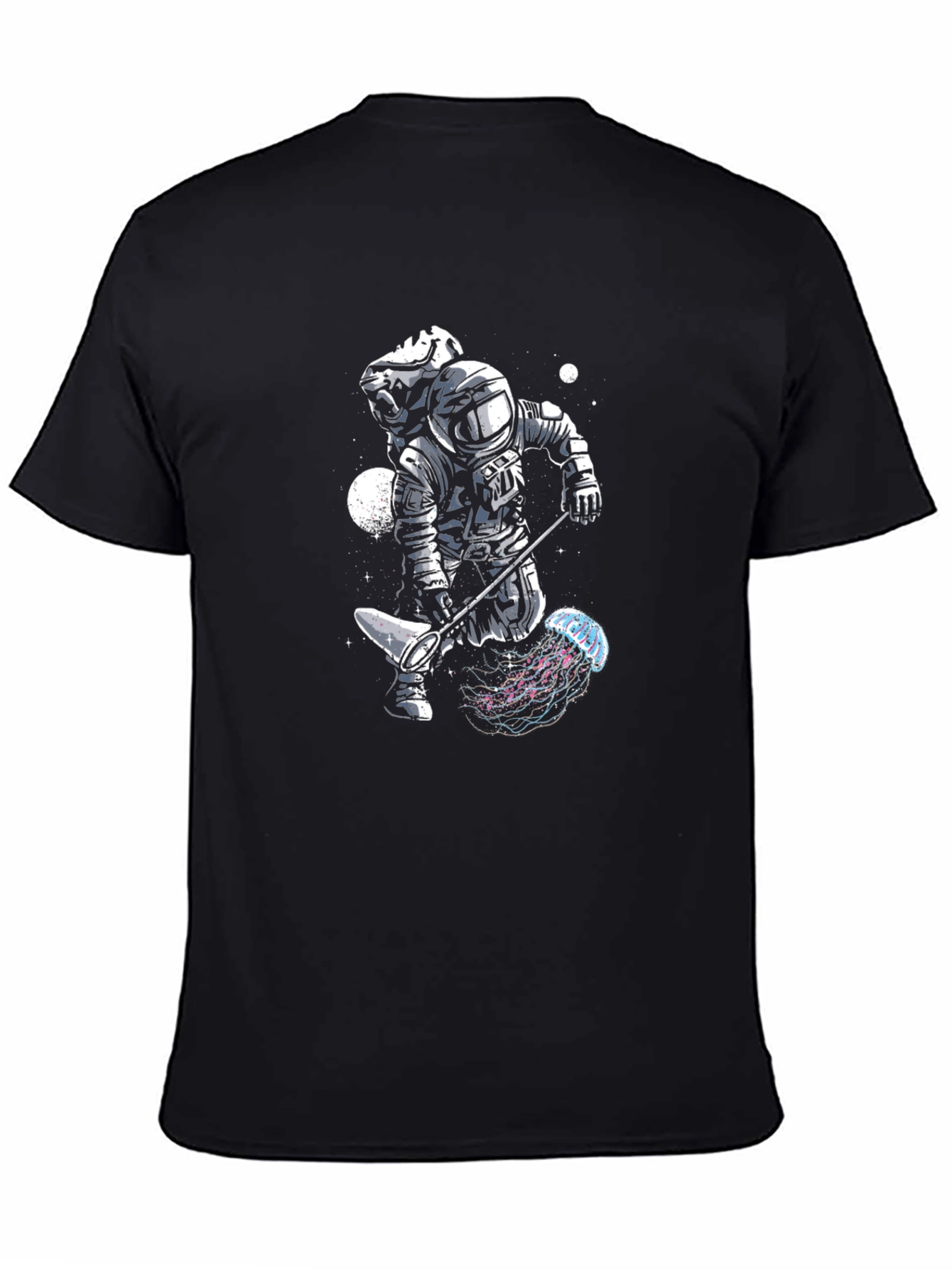 Astronaut Jellyfish Graphic Tee - Cool Space Design