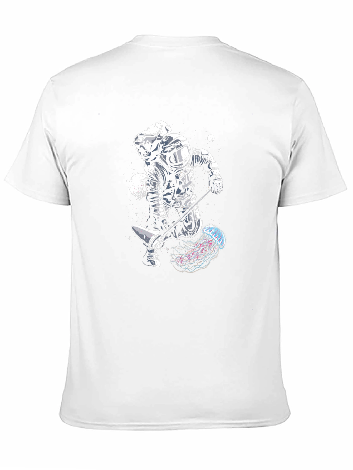 Astronaut Jellyfish Graphic Tee - Cool Space Design