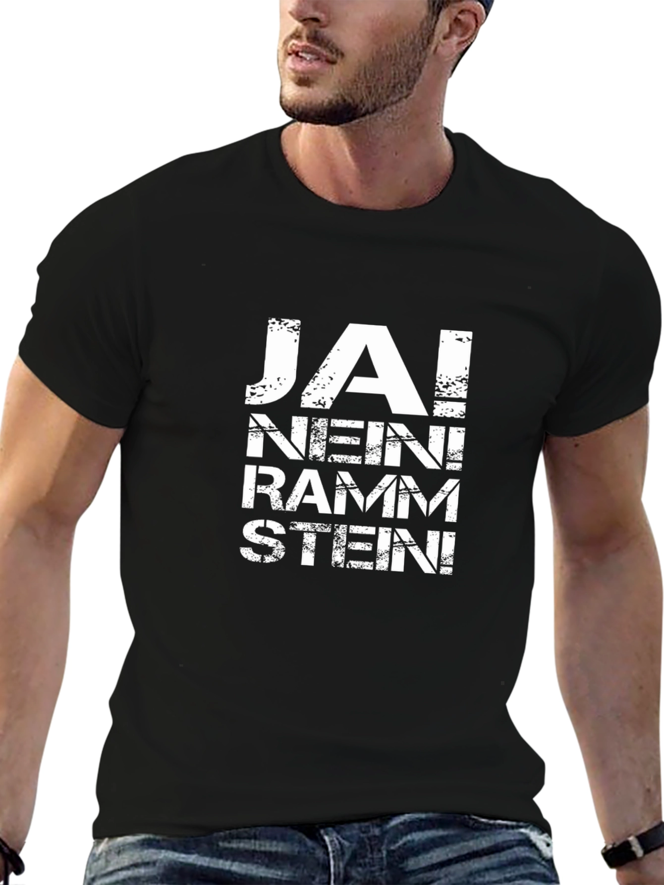 JA! NEIN! Rammstein Black Graphic Tee