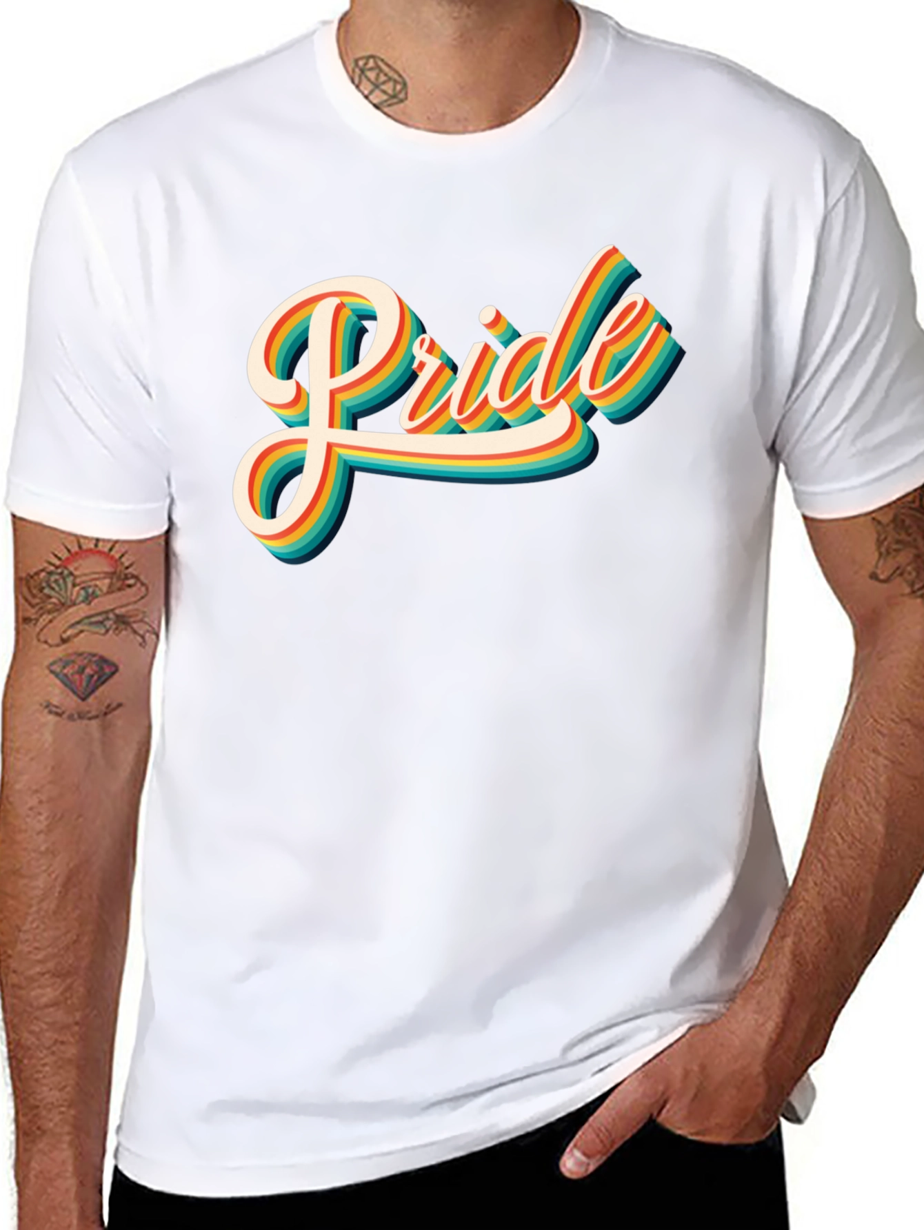 Retro Pride T-Shirt - LGBTQ+ Rainbow Graphic Tee