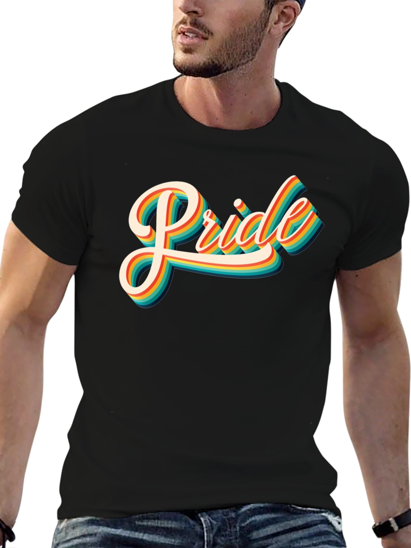 Retro Pride T-Shirt - LGBTQ+ Rainbow Graphic Tee