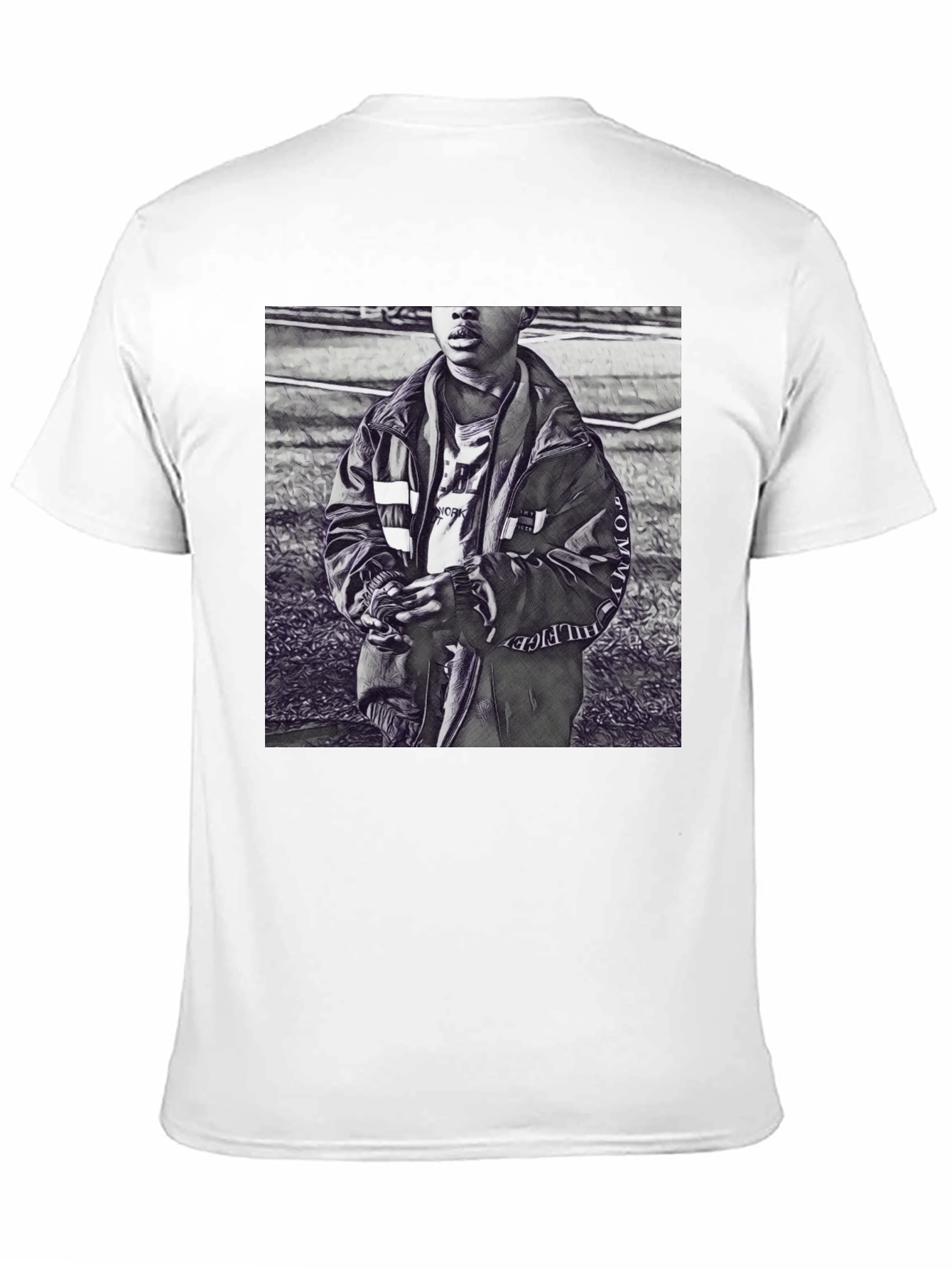 Monochrome Graphic T-Shirt - Urban Style