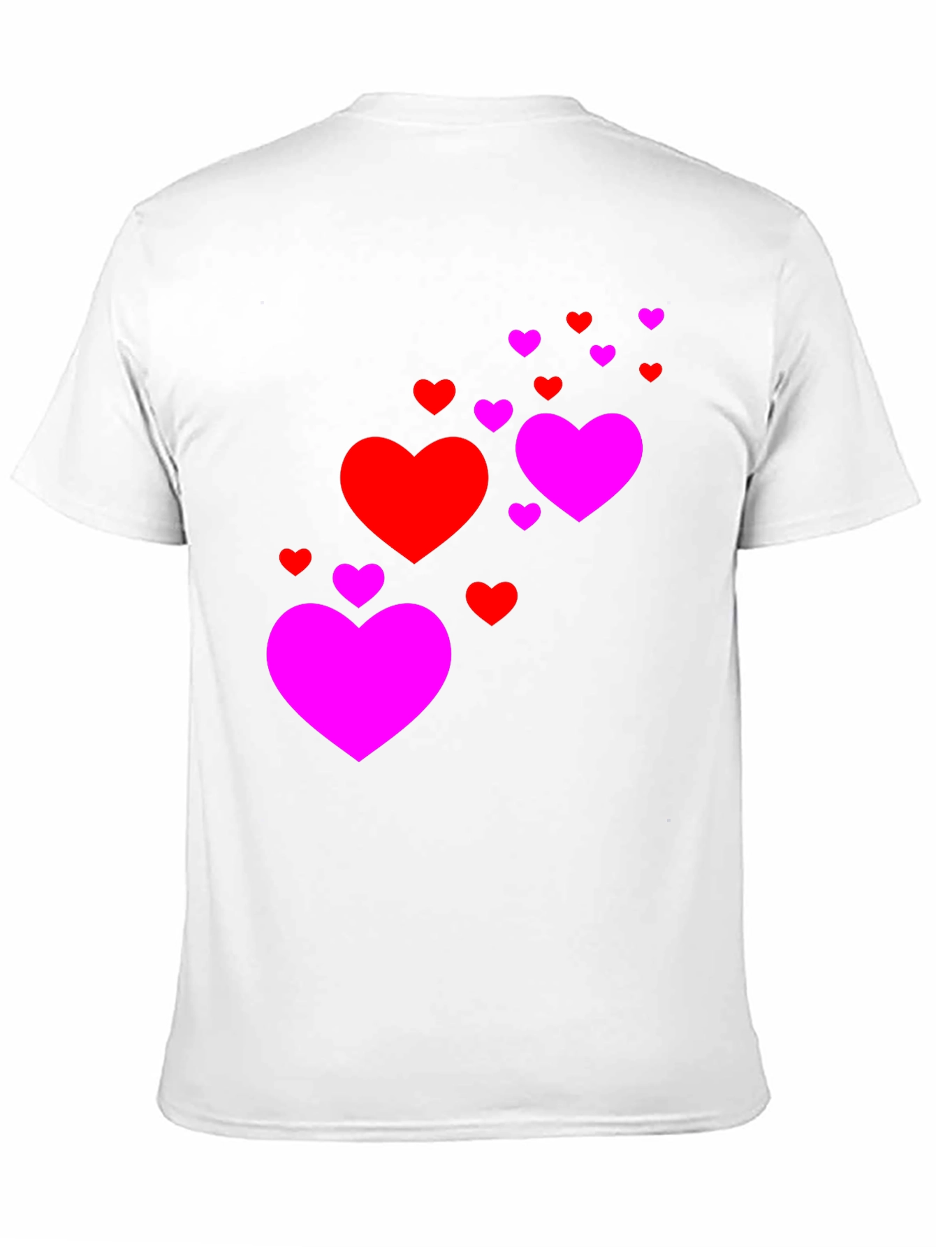 Heart Cascade Black T-Shirt