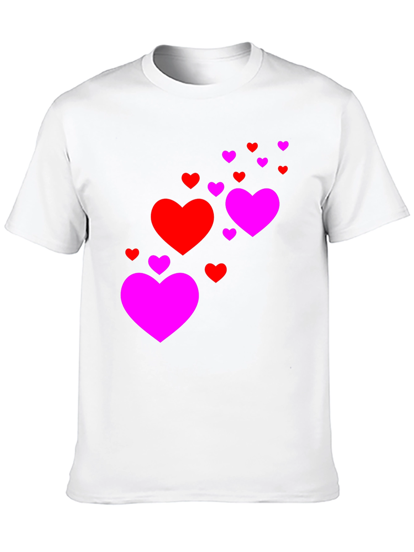 Heart Cascade Black T-Shirt