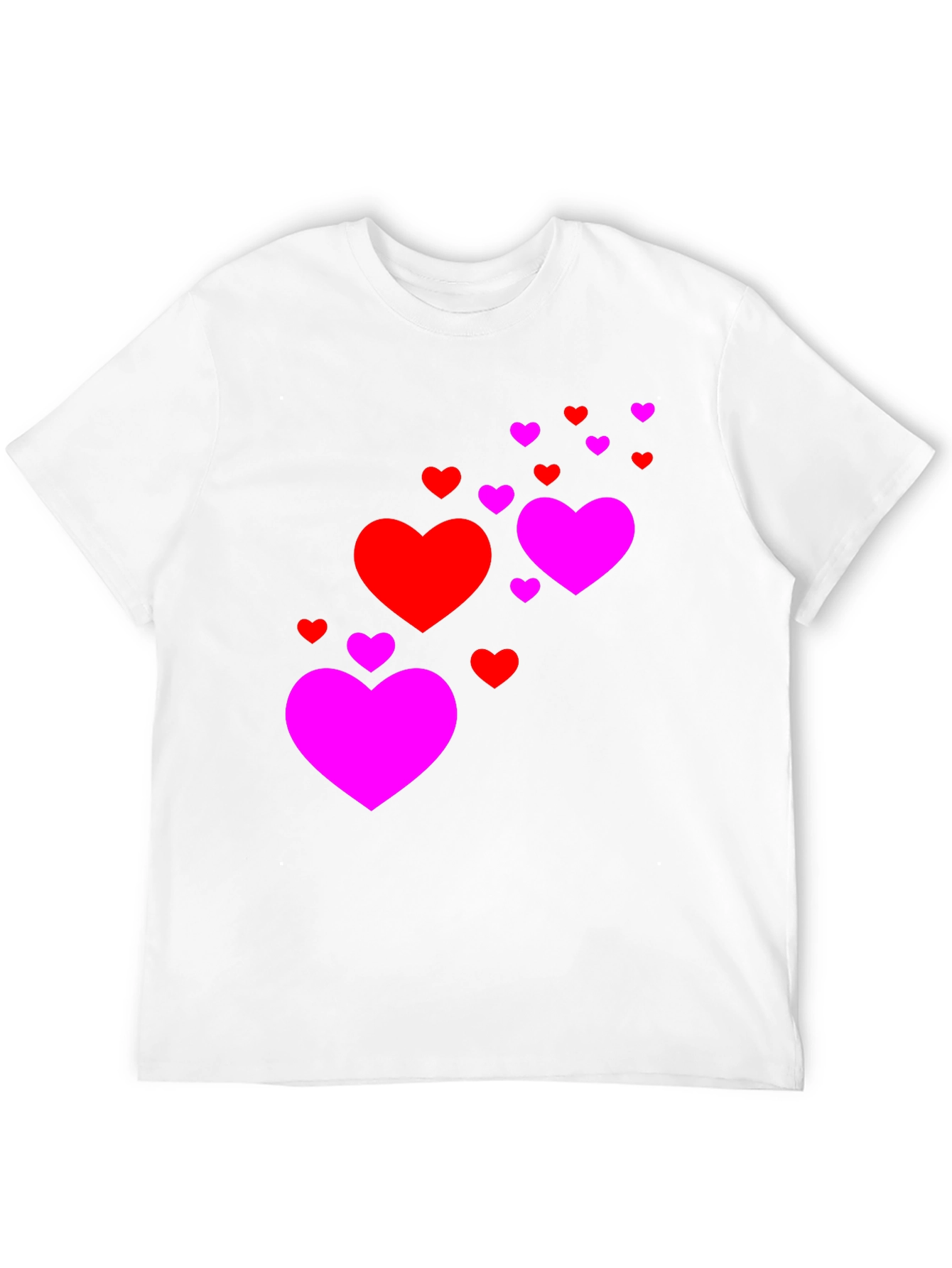 Heart Cascade Black T-Shirt