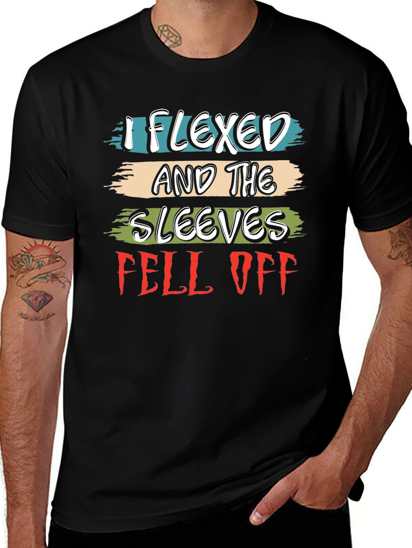 Flexed Sleeves Fell Off Graphic Tee