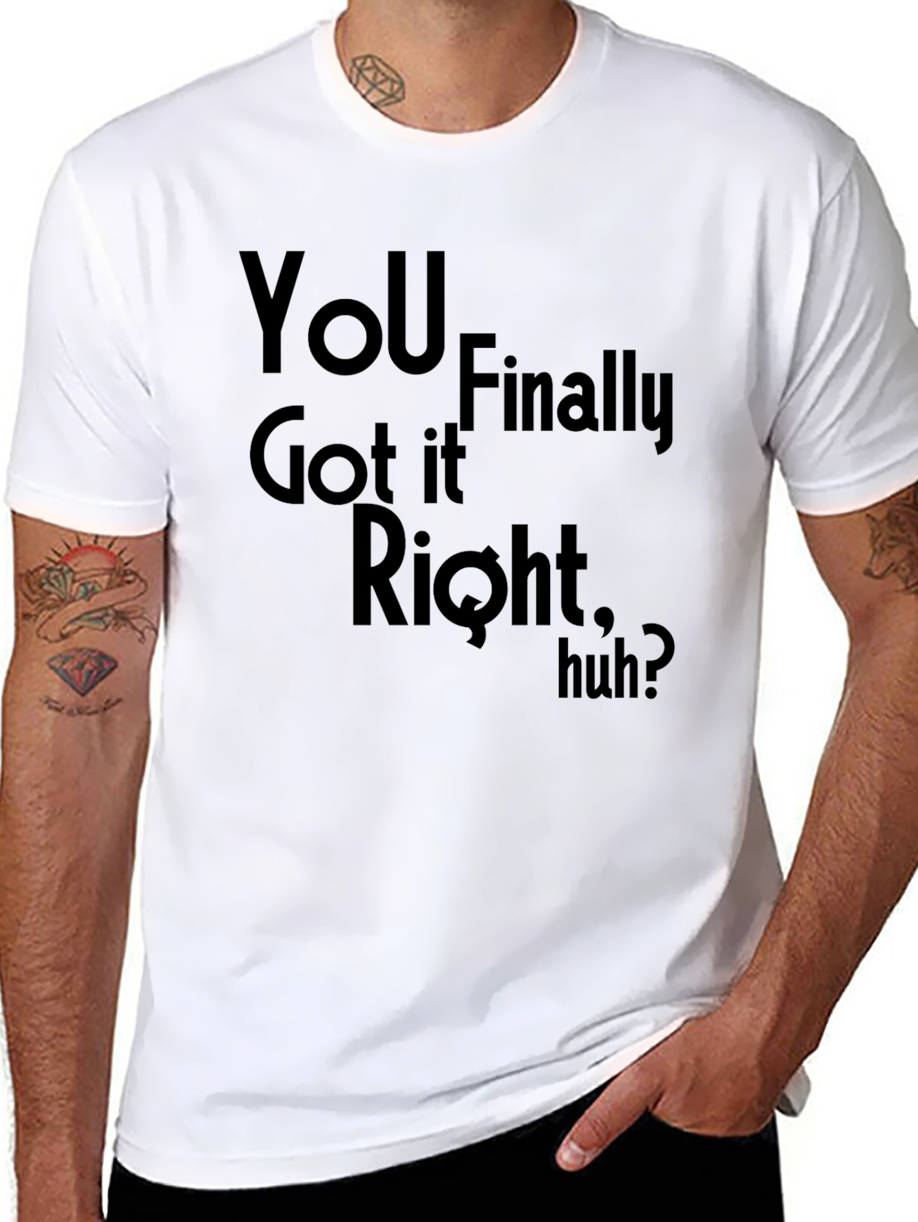 You Got It Right Black Graphic T-Shirt