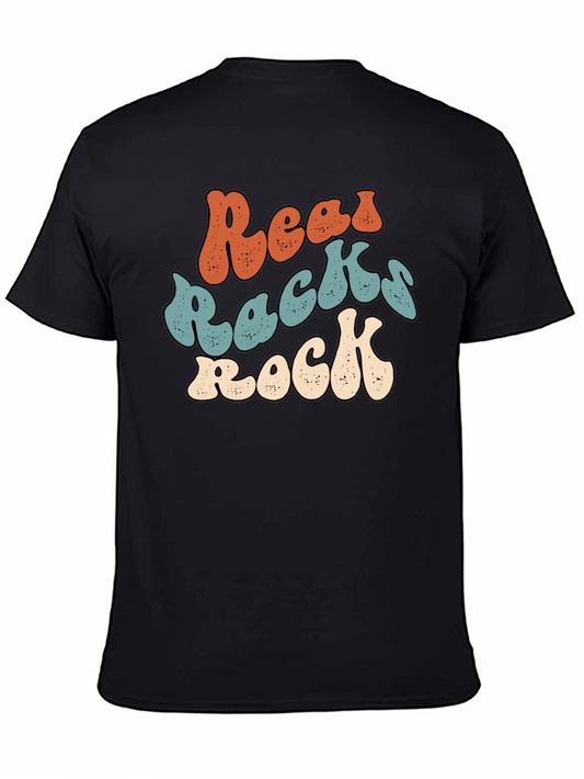 Retro Reads Racks Rock Graphic Tee