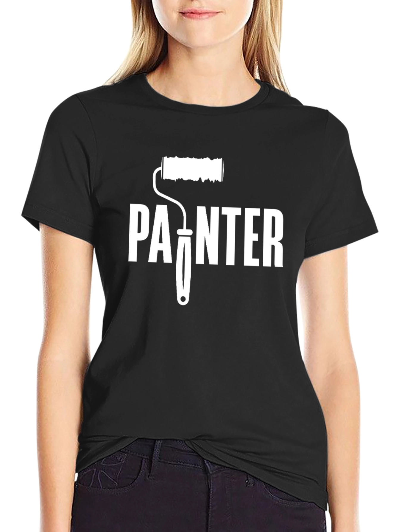Painter T-Shirt with Paint Roller Design