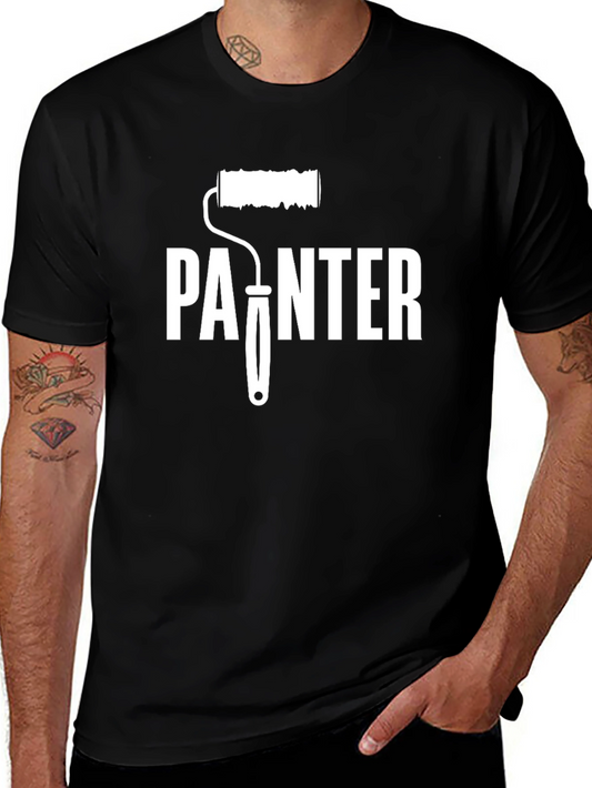 Painter T-Shirt with Paint Roller Design