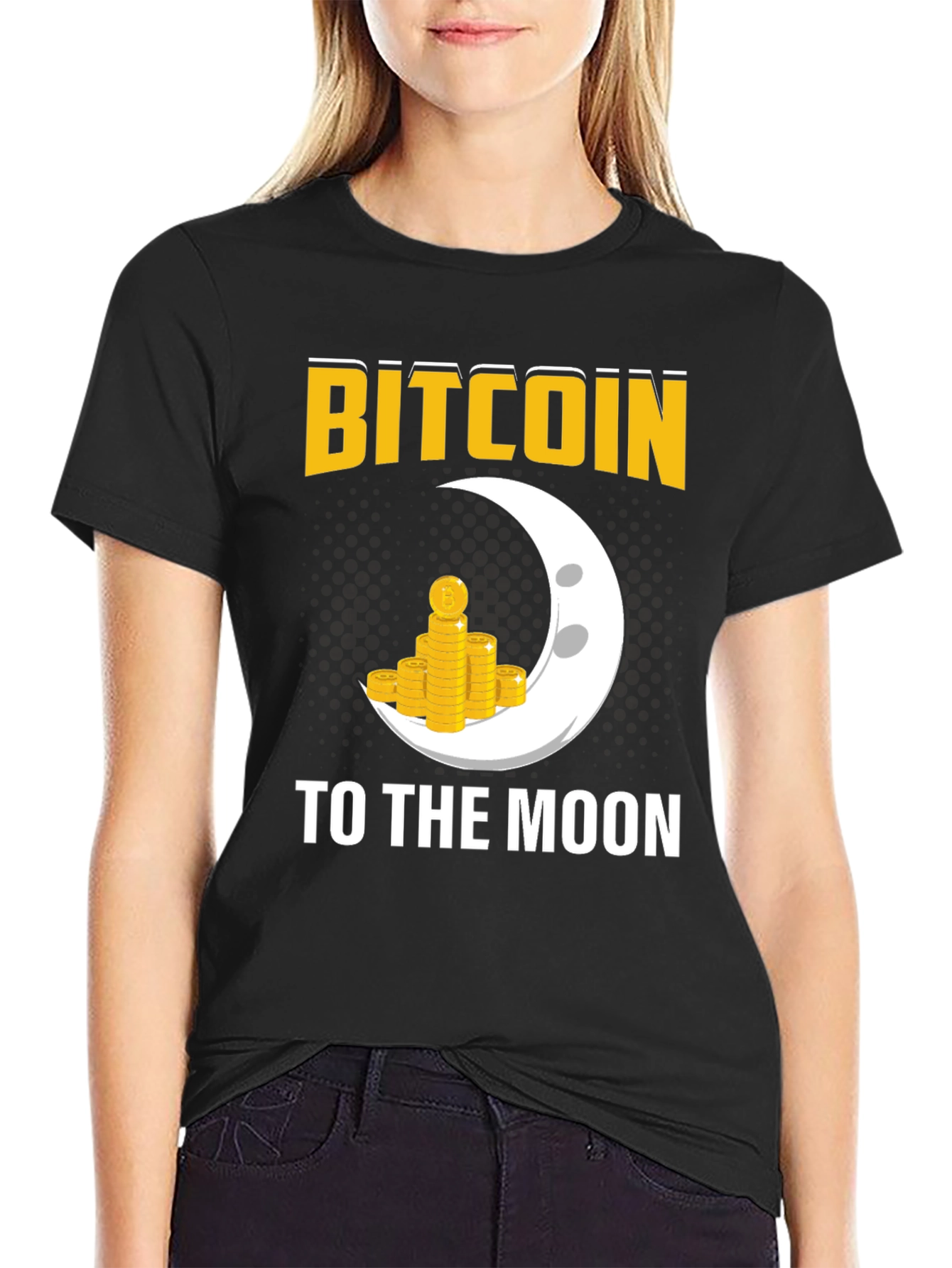 Bitcoin To The Moon Graphic T-Shirt